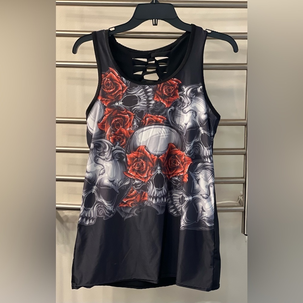“Never Worn” Skull Tank Top…Size Large
